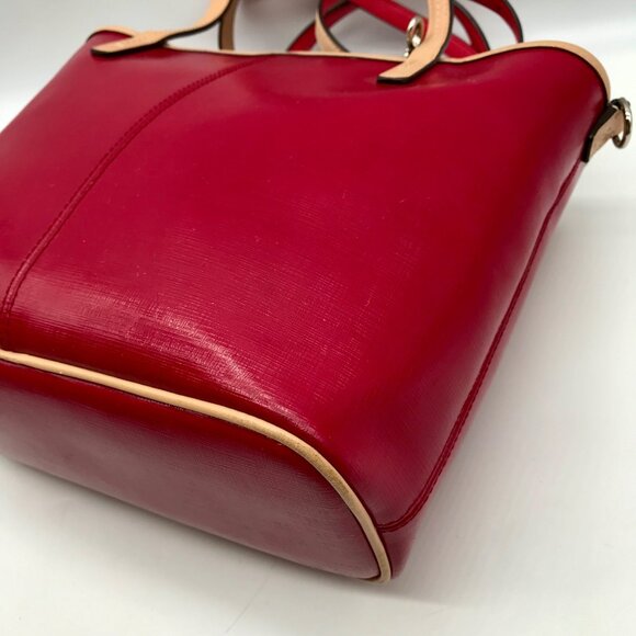 Coach Pink & Tan Leather Park Metro Convertible Tote F26731 - Picture 8 of 11